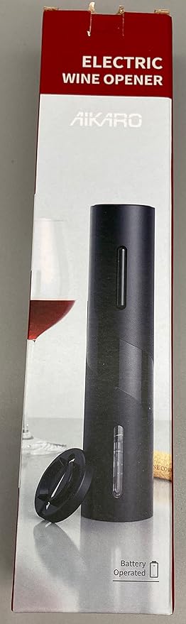 AIKARO - Electric Wine Bottle Opener Automatic Electronic Corkscrew, Rechargeable