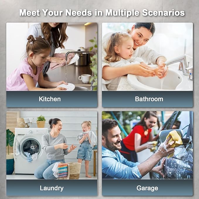 Electric Tankless Water Heater, GREATBEAR 6KW On Demand Water Heater Electric 240V, Point of Use Instant Hot, With Self Modulating GT60W White