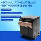 C360 3-Pole 60-Amp Circuit Breaker, Type C3/4-Inch Plug-On Molded Case Circuit Breaker, Thermal Magnetic Protection, 10 KAIC, 120/240V, Fit for Eaton fit for Load Centers