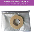 Indoor Window Insulation Kit, Clear Window Film for Heat and Cold (3 Windows (62x126 in))