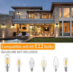 15.4" Dusk to Dawn Black Outdoor Wall Lantern 2-Light, Outside Modern Wall Sconce Light Fixture, Industrial Porch Light with E12 Sockets, Waterproof Exterior Lamp Lighting, 1 Pack