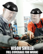 12 Pack Safety Face Shield for Grinding and Cutting, Full Impact Resistant Face Shield Mask for Work Chemical Woodworking (Black)