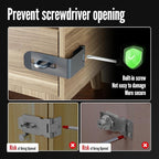 Door Lock Hasp Latch, 90 Degree Solid Iron Safety Packlock Clasp Hasp Lock Latch, Extra Thick Gate Lock Hasp with Screws Brushed Finish (2.24 inch)