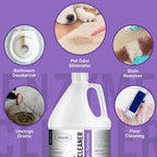 Multi-Purpose Probiotic Enzyme Cleaner, Made in USA - Pet Stain and Odor Remover - Concentrated - Professional & Home Strength Drains, Floors, Bathrooms, Toilets Trash Can, (1 gallon, Lavender)