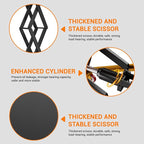 Hydraulic Lift Table Cart, 330lbs Capacity 50" Lifting Height, Manual Double Scissor Lift Table with Locking Wheels and Non-Slip Pad, Hydraulic Scissor Cart for Material Handling