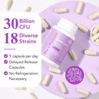 Premom Prenatal Pre & Probiotics for Women: Organic Prebiotics, 30 Billion CFU, 18 Diverse Strains - Supports Digestive, Gut & Immune Health for Mom and Baby - Daily Capsules