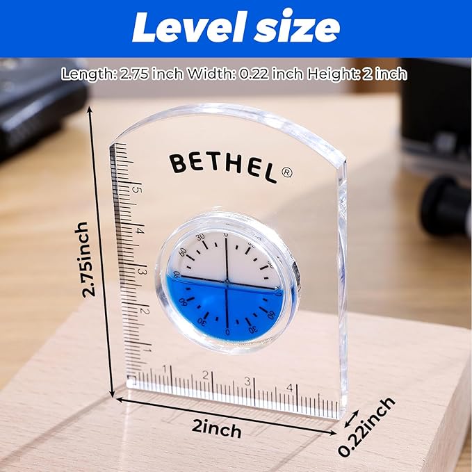 BETHEL Circular Bubble Level Bullseye Degree Marked Surface Round Spirit Levels Measuring Tool