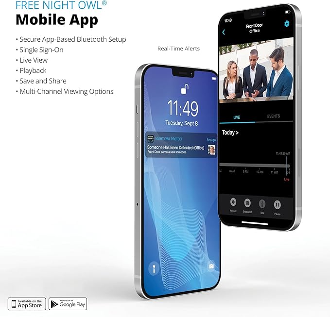 Night Owl 2-Way Audio 20 Channel DVR Video Home Security Camera System with (10) Wired 1080p HD Indoor/Outdoor Deterrence Cameras and 1TB Hard Drive (Add up to 4 Wi-Fi Cameras) (10 Camera)