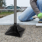 Walensee Steel Tamper 48 inch Steel Handle 10"x10" Garden Tamper with Rubber Grip for Laborsaving All-Steel Tamper Heavy Duty Ideal Tool for Leveling Ground Installing pavers and Repairing Blacktop