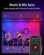 Lumary 3 Inch Smart Recessed Lighting WiFi Bluetooth Smart LED Recessed Lights 7W 350LM LED Wafer Downlight with Junction Box Compatible with Alexa/Google Assistant(1 Pack)