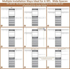 Aheaplus Closet System with 4 Drawers, 8FT Wood Closet Organizer System, 96’’ Closet Built In System Tower with Shelves, Walk-in Closet Wardrobe Clothes Garment Rack, Fits Spaces 4-9 ft, Grey1