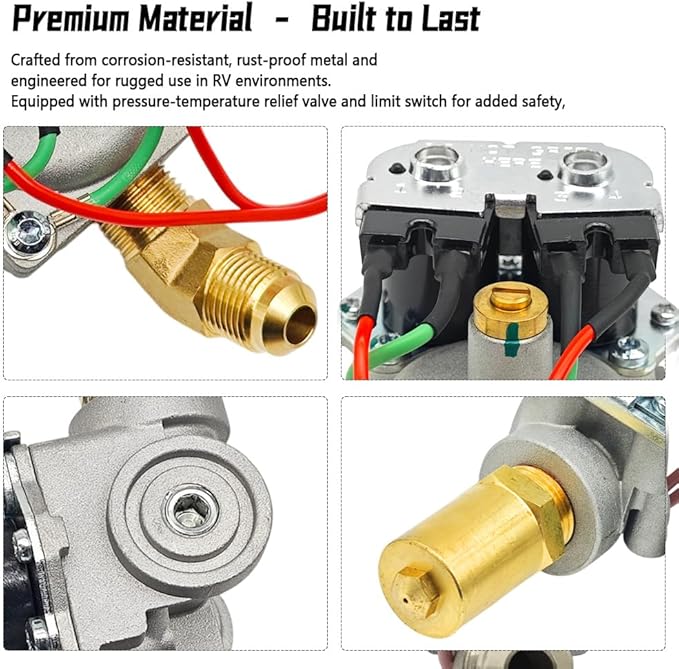GC6AA-10E RV Water Heater Gas Valve 92078 Replacement for Atwood G6A-8E GC6AA-9E GC6AA-8E GCH6A-10E GCH6A-9E, Compatible with Models 93844, 93870, 93321, 92089