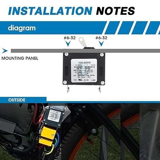 GLOSO J Type Toggle Hydraulic Magnetic Single Pole Circuit Breaker AC/DC Manual Reset Switch Yachts Campers Caravans White Toggle, 20A, J1P