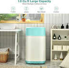 COSTWAY Portable Washing Machine, 8 Lbs Capacity, Built-in Drain Pump, Compact Laundry Washer with 6 Programs, 6 Water Levels, Child Lock, Full-Automatic washer for RV, Dorm, Apartment, Green