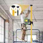 13.7 Ft./4.2M Professional Lasers Level Pole with Tripod, Adjustable Telescoping Pole for Leveling Tools, Multi-functional Fine-tuning Bracket with 1/4” and 5/8” Thread Adapters, Includes Carrying Bag