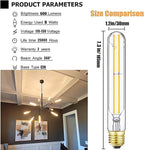 7.3 Inch E26 T10 Led Bulb 60 watt 3000k Soft White Edison Bulbs,6W E26 Long Light Bulb Tubular Light Bulb T10 Bulb T9 for Rustic Pendant,Industrial Pipe,Wall Sconces 6 Pack