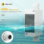 DC Solar Panel Disconnect Switch 32 Amp AC Miniature Circuit Breaker Box 500V 2 Poles with IP65 Waterproof UV-Proof Box for Outdoor Solar PV Homes Battery