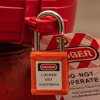 Lockout Tagout Locks with 2 Master Keys｜12-Pack Orange OSHA Loto Lock｜Keyed Different & Laser Coding｜Lock Out Padlock Kits for Machinery & Electrical Panels