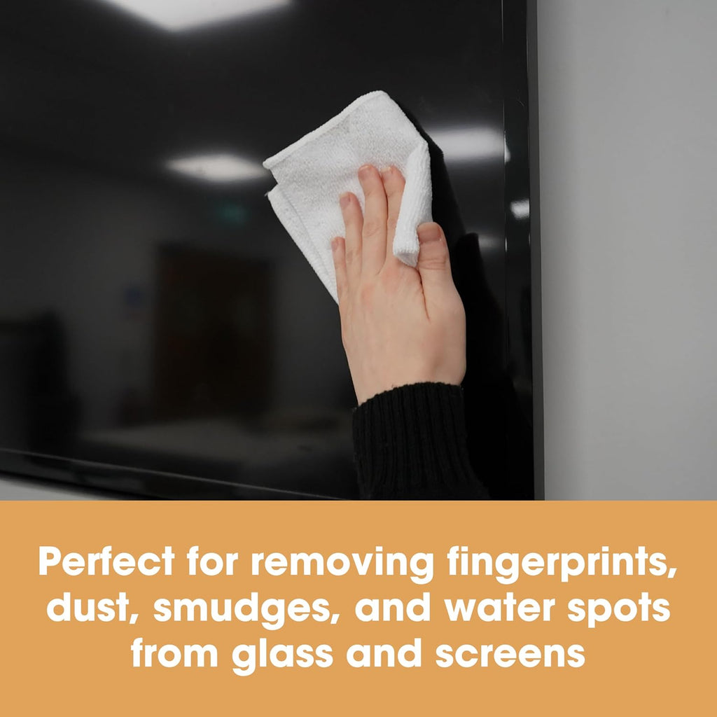Furniture Clinic Pack of 10 Microfiber Cloths – Lint Free - White Cleaning Cloths - Reusable and Washable