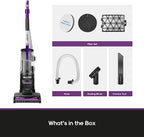 Eureka FlexReach Powerful Upright Vacuum Cleaner for Carpet and Hard Floor, Lift-Up Vacuum with Large Dust Cup, Anti-Tangle, NEU651PL, Purple