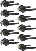 Asidrama 10 Pack Privacy Door Handles with Lock, Black Door Handles Interior for Bedroom or Bathroom, Heavy Duty Door Lever with Reversible Interior Door Handle for Left Right Sided Doors