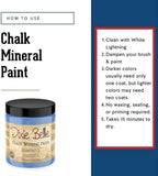 Dixie Belle Paint Company Chalk Finish Furniture Paint - Blueberry (4oz) - Matte Periwinkle Blue Chic Chalk Mineral DIY Furniture Paint