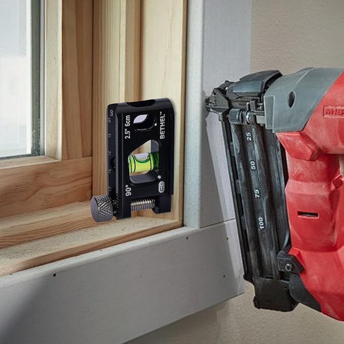 BETHEL 2.5 Inch Magnetic Torpedo Level with V-Groove & Magnetic Rails, Aluminum Alloy Pocket Bubble Level for Pipes, Conduits, and Metalworking