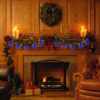 Abeja 25 Pack Blue Replacement C9 Bulbs, Fits C9/E17 Base, Outdoor String Lights, Candle Lamps, Night Lights