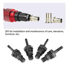 Beaspire 4 PCS Cordless Drill Electric Rivet Gun's 8-32, 10-24, 10-32, 1/4-20 Mandrels