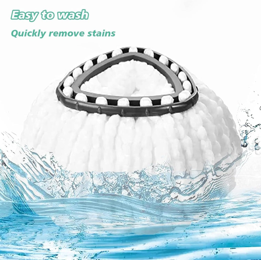 20PCS Spin Mop Replacement Head,100% Microfiber Mop Heads Replacements Compatible with Triangle Spin Mop,360 Degree Round Spin Mop Replacement Head for Easy House Cleaning Floor Mopping