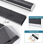 SmartWings Motorized Zebra Blinds with Remote, Smart Control Light Filtering Sheer Shades for Indoor Windows, Electric Customized Automatic Blind, 95mm 85% Blackout Graphite