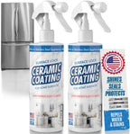 2-Pack Home Ceramic Coating for Stainless Steel, Glass and Countertops - Seal, Protect & Shine for the Kitchen & Bathroom - Fights Fingerprints, Grime and Stains in Your Life - 16 oz - Proof It Works