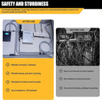 1/2 inch 150 Foot Liquid-Tight Conduit and Connector Kit, Flexible Non Metallic Electrical Conduit, With 10 Straight and 10 Angle Fittings and Pipe Strap