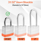 12pcs Solid Keyed Alike Padlock with 24 Same Keys & Short Hardened Shackle -Resist Cutting, Gym Locker Lock with Key, Storage Pad Lock for Locker Gym Gate Outdoor Use (Short)