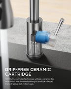 FORIOUS Kitchen Faucets with Pull Down Sprayer, Brushed Nickel, High Arc Single Handle Classic Stainless Steel Sink Faucet 1 or 3 Hole, Suitable for Farmhouse Camper Laundry Rv Bar