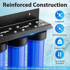 iSpring Whole House Water Filter System, Reduces Iron, Manganese, Chlorine, Sediment, Taste, and Odor, 3-Stage Iron Filter Whole House, Model: WGB32BM