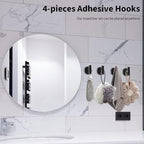 10-Pieces Bathroom Hardware Set, Includes 24 Inch Towel Racks for Bathroom Wall Mounted, Toilet Paper Holder, Towel Hooks for Bathrooms, Towel Rings for Bathroom Wall (Matte Black)