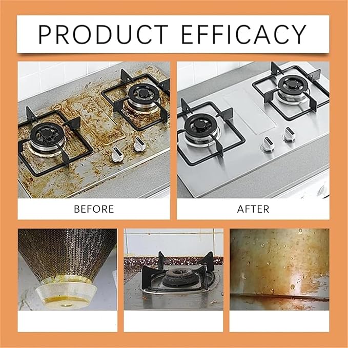 Multi-Purpose Powerful Cleaner for Kitchen, 3 In 1 Stainless Coconut Oil Cleaning Paste, Kitchen Duty Degreaser, Removes Stains on Microwave,Oven & Stove Top