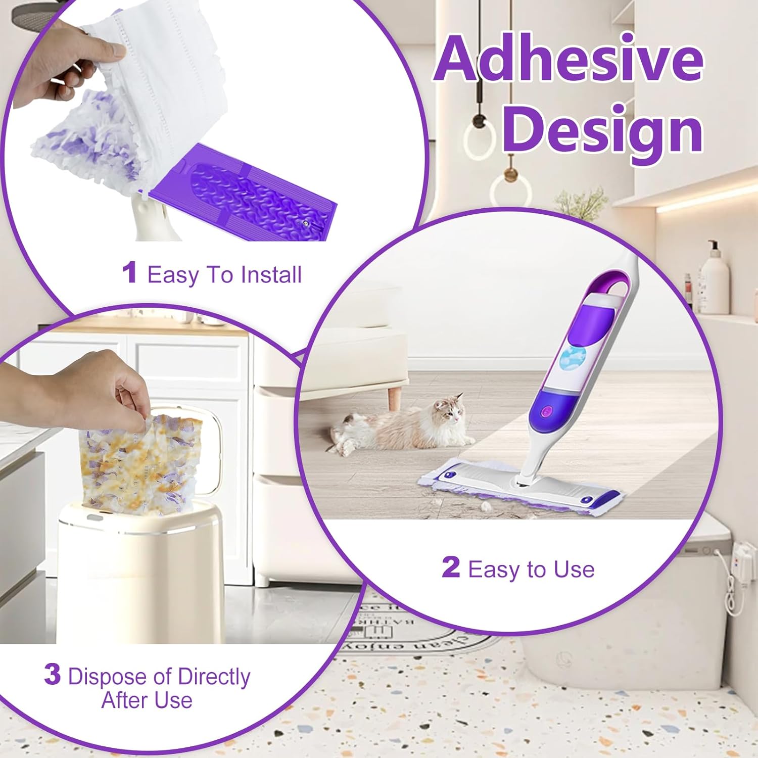 20 Count Disposable for Swiffer Power Mop Pads & Power Mop Refills for Power Mop Multi-Surface Mop, Power Mop Pads for PowerMop Wood Mop, Compatible with Power Mop Refills Liquid for Floor Cleaning