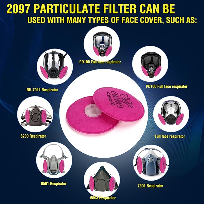 Reusable Half Face and Full Face Gas Mask with Activated Carbon Filter Against Organic Vapor/Dust/Chemical