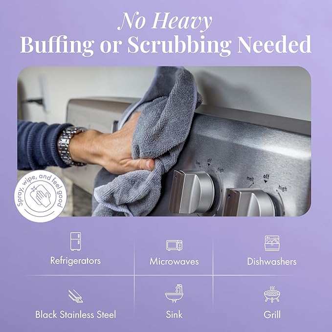 Therapy Stainless Steel Cleaner Bulk Refill - 64 oz. - Streak-Free, Removes Fingerprints and Water Marks from Appliances and Grills