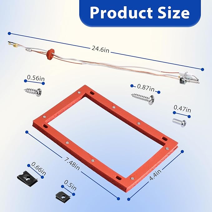 SP20075 Pilot and Igniter Assembly Replacement Kit for Natural Gas Water Heater Compatible with Rheem, GE