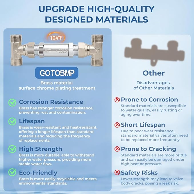 Hot Water Recirculating Pump Kit, Circulation Pump, with Brass Sensor Valve Kit, 1/2’’ Stainless Steel Braided Hose, and Water Heater Timer for Tank Water Heaters