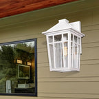 Darkaway 2pcs Outdoor Sconce Lights Wall Light Fixtures, 14inch Large Porch Light Outdoor Wall Anti-Rust Waterproof Aluminum with Glass Exterior Light Fixture for Patio Yard Garage