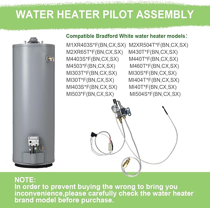 233-47845-05 Water Heater Pilot Assembly Compatible with Bradford White Water Heater,233-47845-05 Pilot Assembly Replace for 415-47845-05,233-47845-02A,233-47845-03