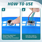 Sintuff 200 Pcs 3/8 In. - 1/2 In. Non Metallic Button Push-in Bulk Connector Gray NM Cable Connector Electrical Conduit Fittings Fits for 1/2 Inch Knockouts