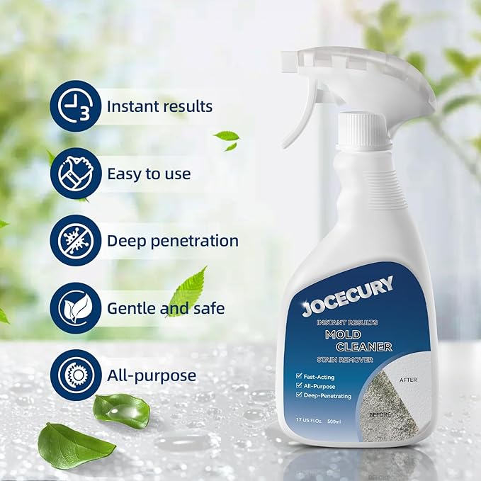 Jocecury 500ML Foaming Stain Remover Spray, Multi-Purpose Foam Cleaner for Bathroom, Kitchen & Hard Surfaces,Deep Penetrating Grout & Glass Stains Instantly