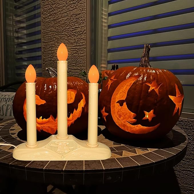 SUNSGNE C7 LED Christmas Orange Light Bulbs, 25 Pack Orange Replacemet Light Bulbs for Christmas Halloween Decor, E12 Candelabra Base, 0.6 Watt