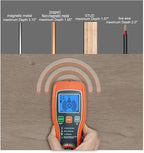 Stud Finder Wall Scanner, 5 in 1 Multi-functional Stud Locator with Microprocessor Chip and HD LCD Display for Center and Edge of Wood, AC Wire, Metal and Studs Detection