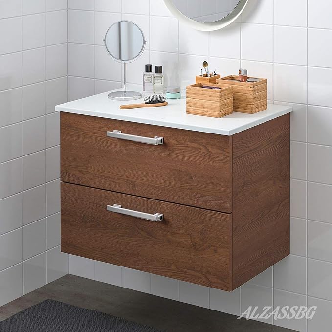 Alzassbg 15 Pack Polished Chrome Cabinet Pulls, 5 Inch(128mm) Hole Centers Kitchen Cabinet Handles for Cabinets and Drawers AL3061CP